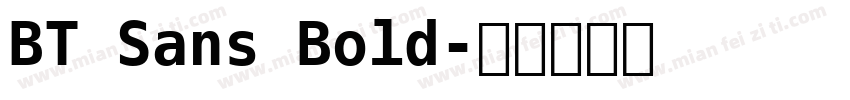 BT Sans Bold字体转换